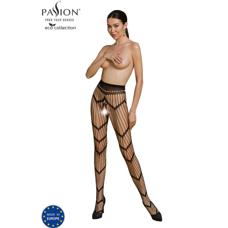 PASSION - ECO COLLECTION BODYSTOCKING ECO S006 BLACK - BLACK - 15
