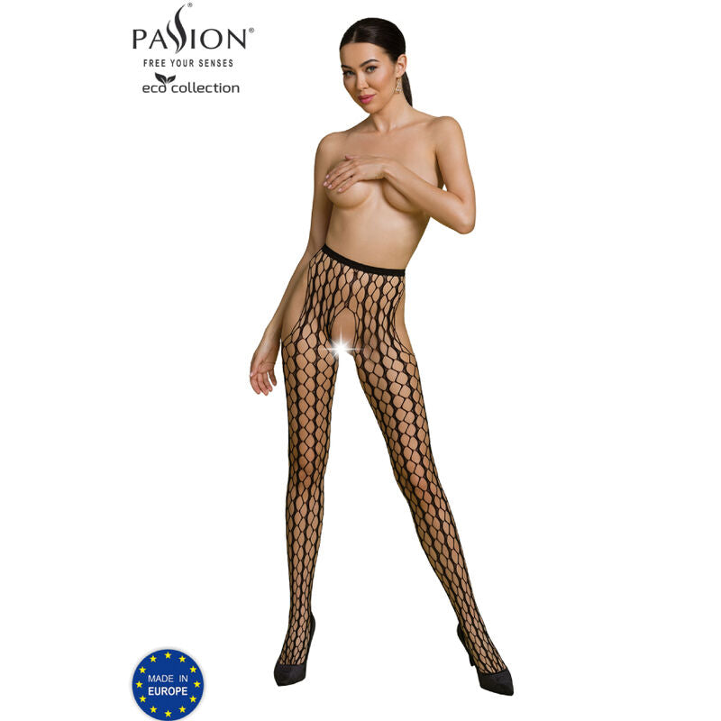 PASSION - ECO COLLECTION BODYSTOCKING ECO S007 BLACK - BLACK - 15