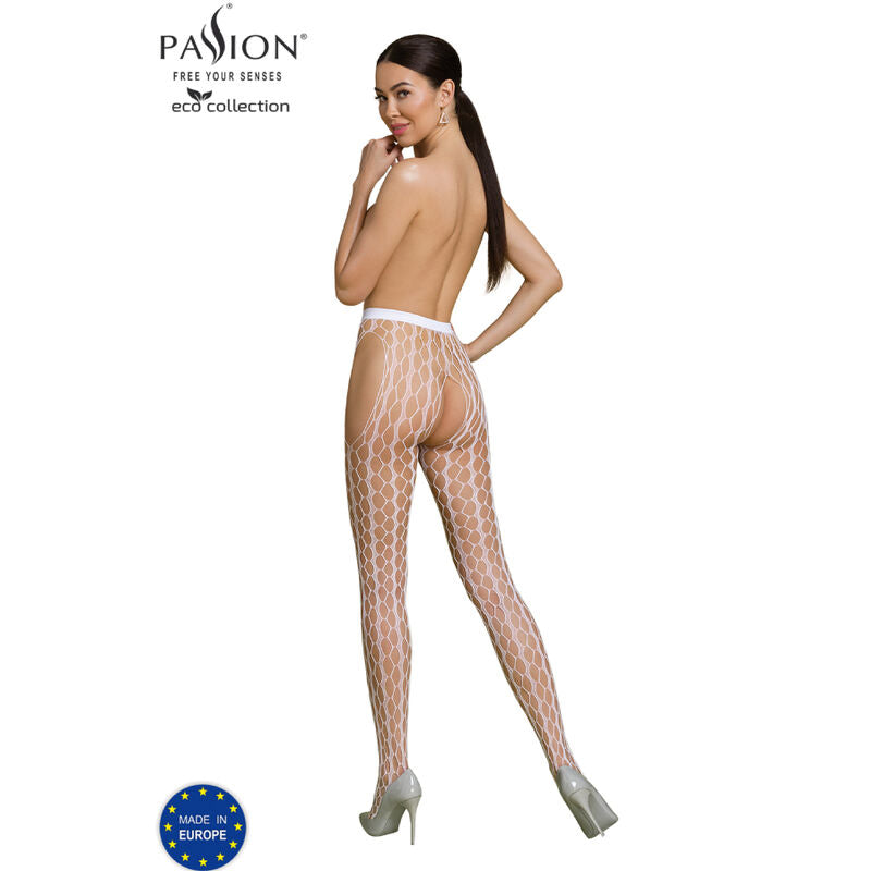 PASSION - ECO COLLECTION BODYSTOCKING ECO S007 BLACK - RED - 6