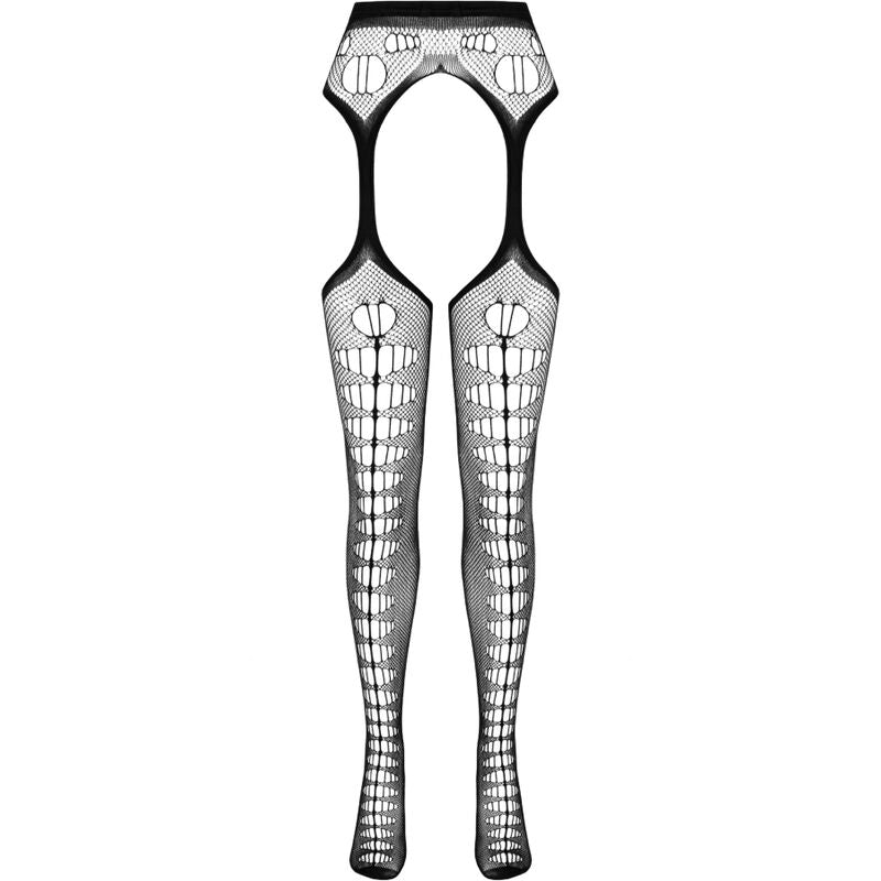 PASSION - ECO COLLECTION BODYSTOCKING ECO S008 BLACK - RED - 9