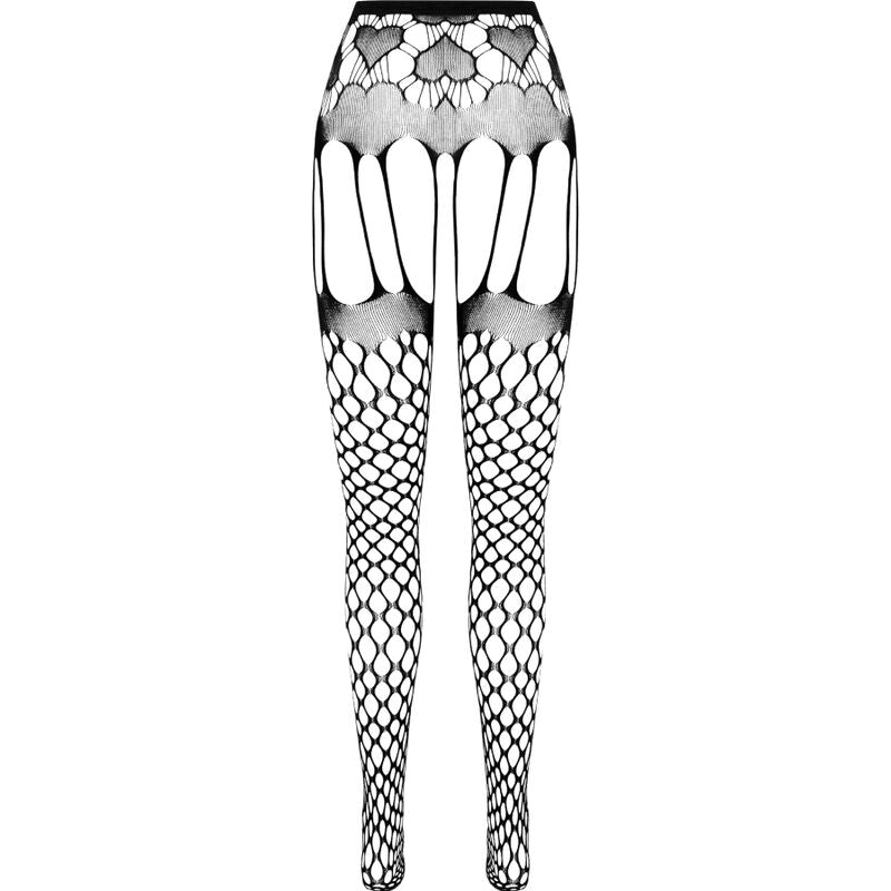 PASSION - ECO COLLECTION BODYSTOCKING ECO S009 BLACK - WHITE - 13