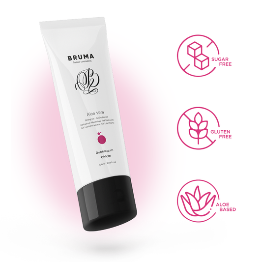BRUMA - DESLIZING GEL WITH ALOE VERA SABOR A CHICLE 100 ML
