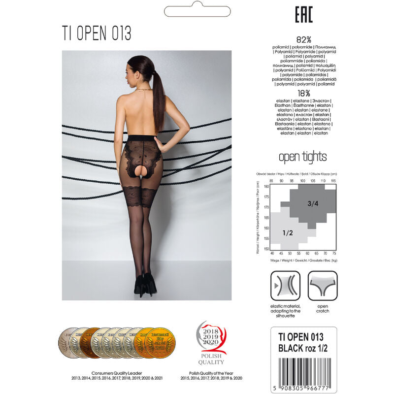 PASSION - TIOPEN 013 BLACK TIGHTS 1/2 20/40 DEN - 5