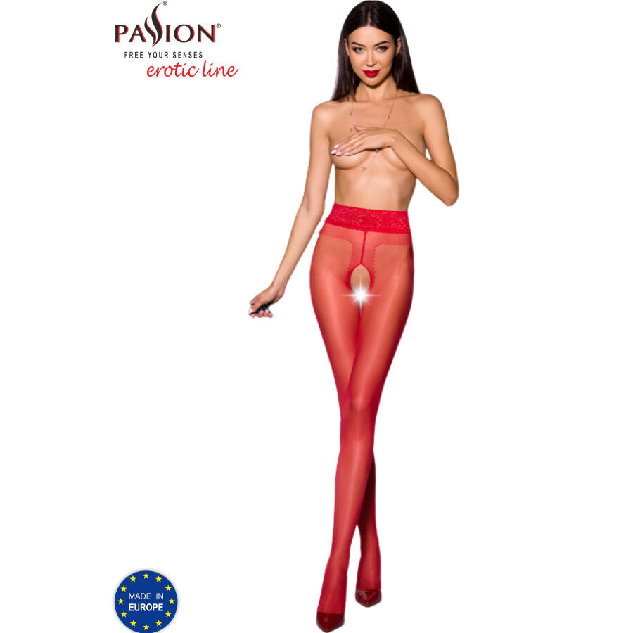 PASSION - TIOPEN 001 RED TIGHTS 3/4 20 DEN - 1/2 / RED - 7