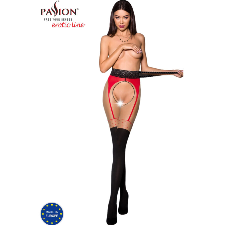 PASSION - TIOPEN 003 RED TIGHTS 3/4 20/40 DEN - 3/4 / RED - 1