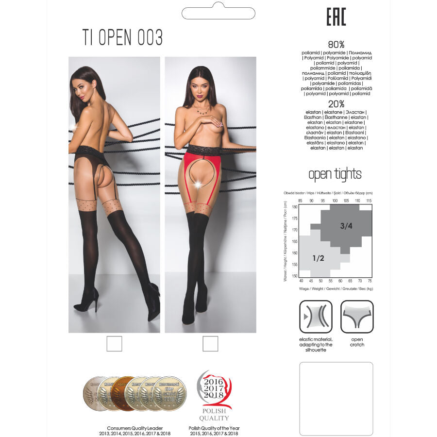 PASSION - TIOPEN 003 RED TIGHTS 3/4 20/40 DEN - 3/4 / RED - 3