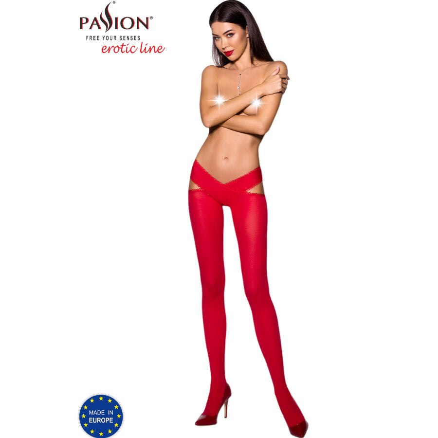PASSION - TIOPEN 005 RED TIGHTS 3/4 60 DEN - 1/2 / RED - 9