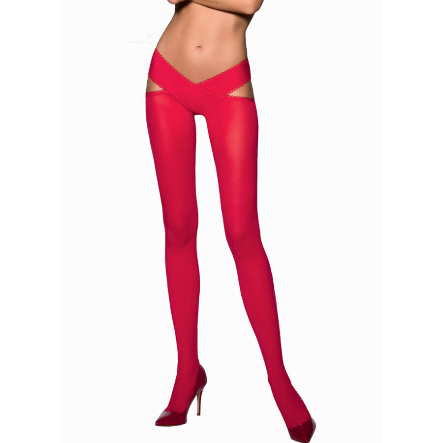 PASSION - TIOPEN 005 RED TIGHTS 3/4 60 DEN - 1/2 / RED - 10