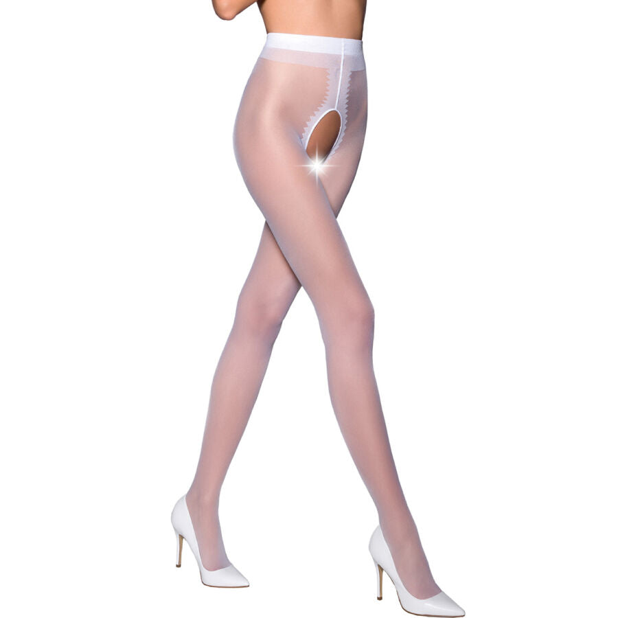 PASSION - TIOPEN 007 BLACK TIGHTS 1/2 20 DEN - 1/2 / WHITE - 2