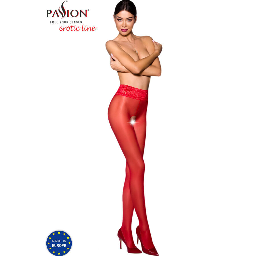 PASSION - TIOPEN 008 RED TIGHTS 3/4 30 DEN - 1/2 / RED - 12