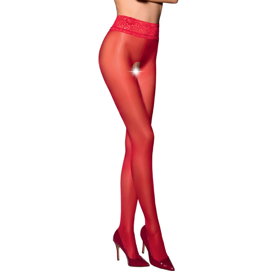 PASSION - TIOPEN 008 RED TIGHTS 3/4 30 DEN - 3/4 / RED - 16
