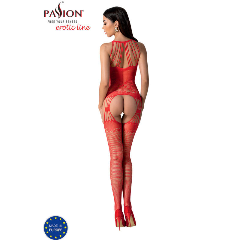 PASSION - BS095 RED BODYSTOCKING ONE SIZE - BLACK - 13