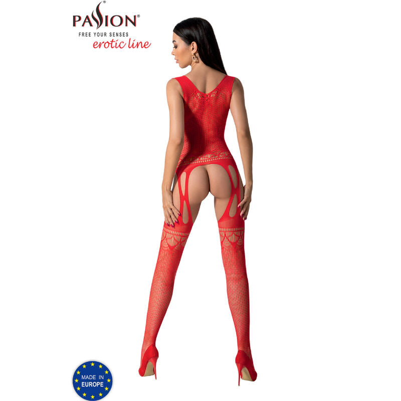 PASSION - BS099 WHITE BODYSTOCKING ONE SIZE - BLACK - 12