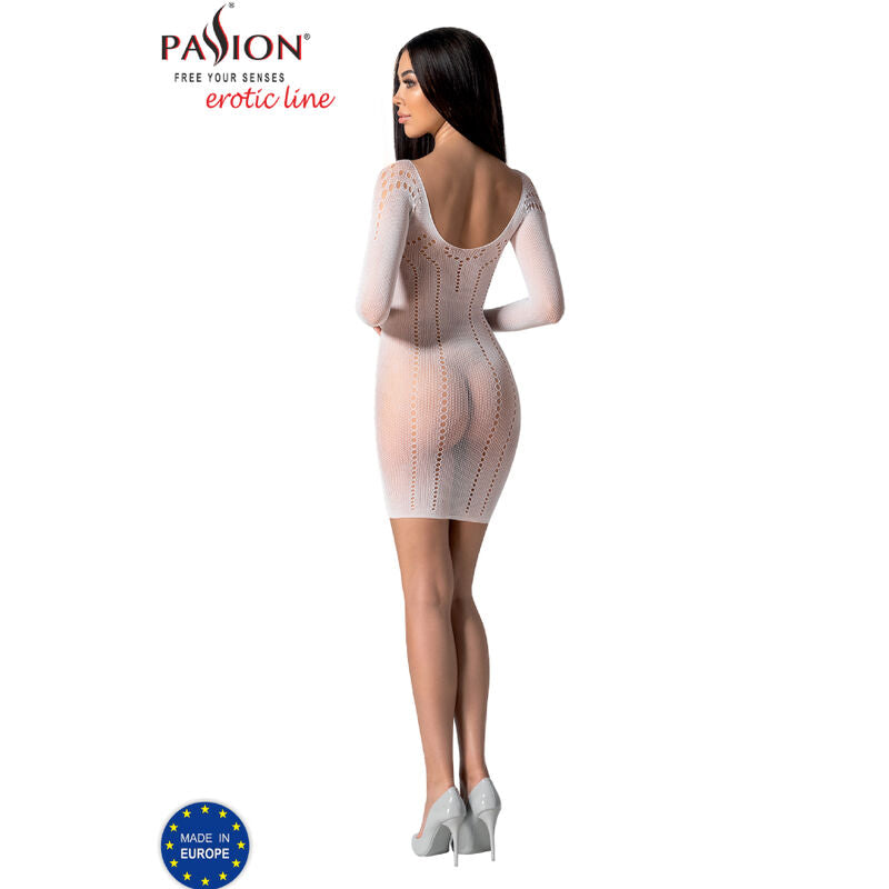 PASSION - BS101 WHITE BODYSTOCKING ONE SIZE - WHITE - 19