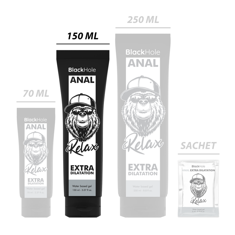 BLACK HOLE - WATER BASE GEL ANAL DILATION 150 ML - 6