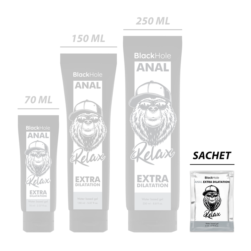 BLACK HOLE - WATER BASED GEL EXTRA DILATATION 6 ML SINGLE DOSE - 5