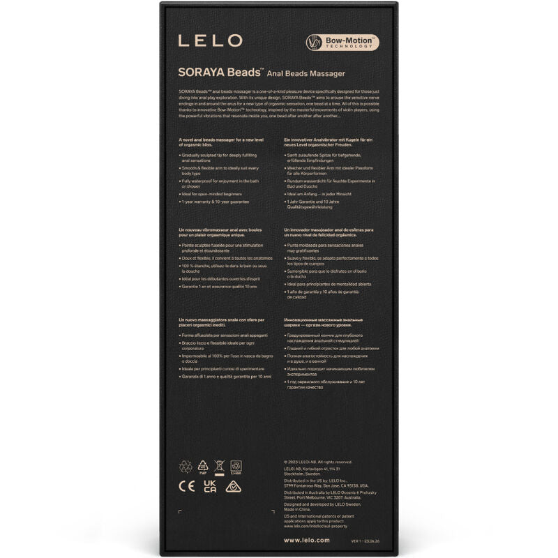 LELO - SORAYA BEADS BLACK ANAL MASSAGER - LILAC - 10
