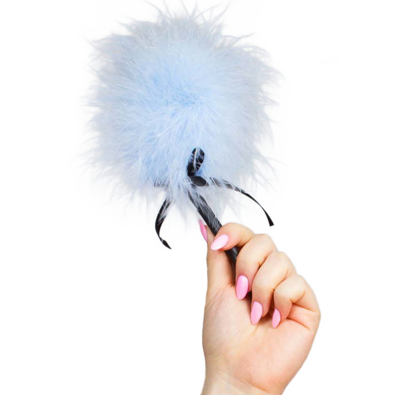 SECRETPLAY - LIGHT BLUE MARABOU DUSTER - 3