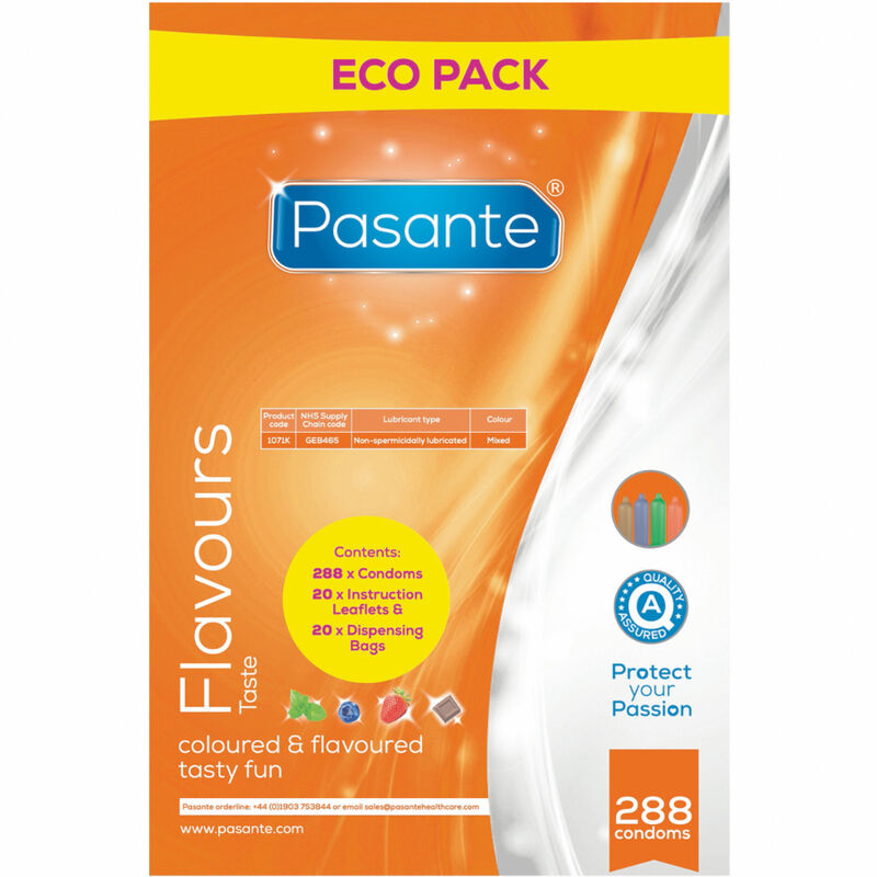 PASANTE - CONDOMS ECO PACK FLAVORS BAG 288 UNITS - 3
