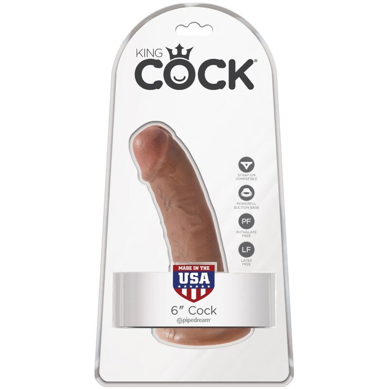 KING COCK - REALISTIC PENIS 15 CM CARAMEL - 6