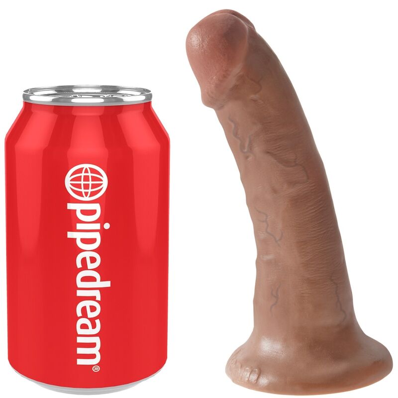 KING COCK - REALISTIC PENIS 15 CM CARAMEL - 5