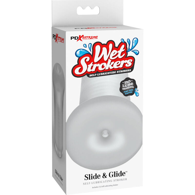 FETISH FANTASY EXTREME - SLIDE & GLIDE CLEAR SILICONE MALE MASTURBATOR