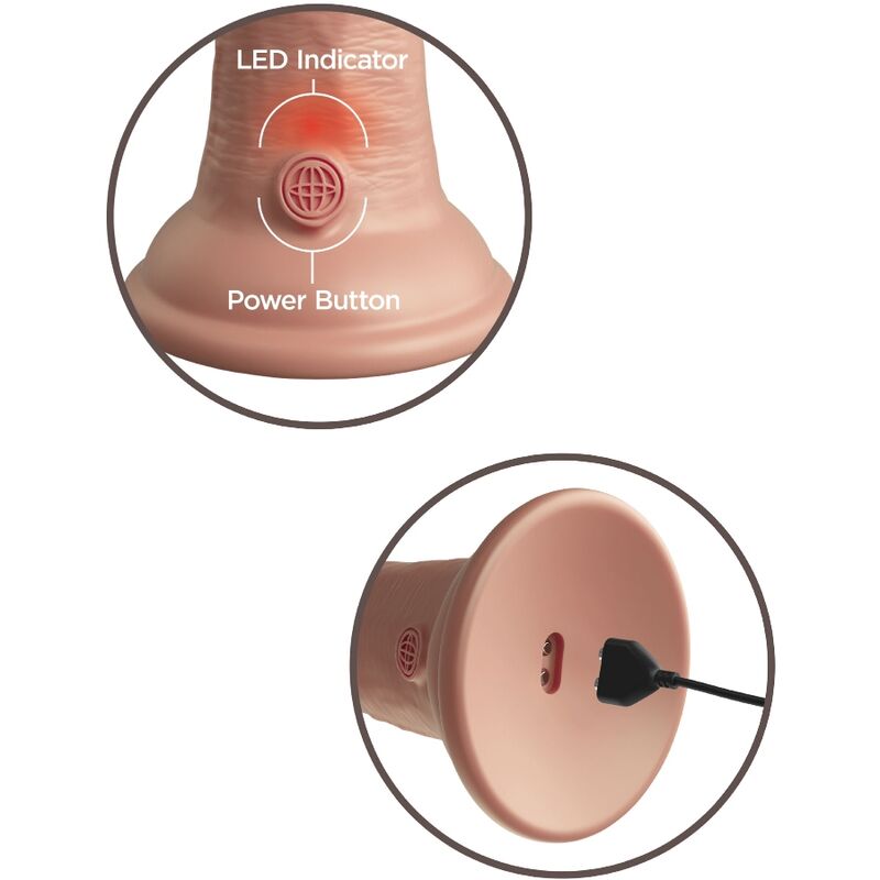 KING COCK - ELITE REALISTIC DILDO VIBRATING & SILICONE 15.2 CM - 5