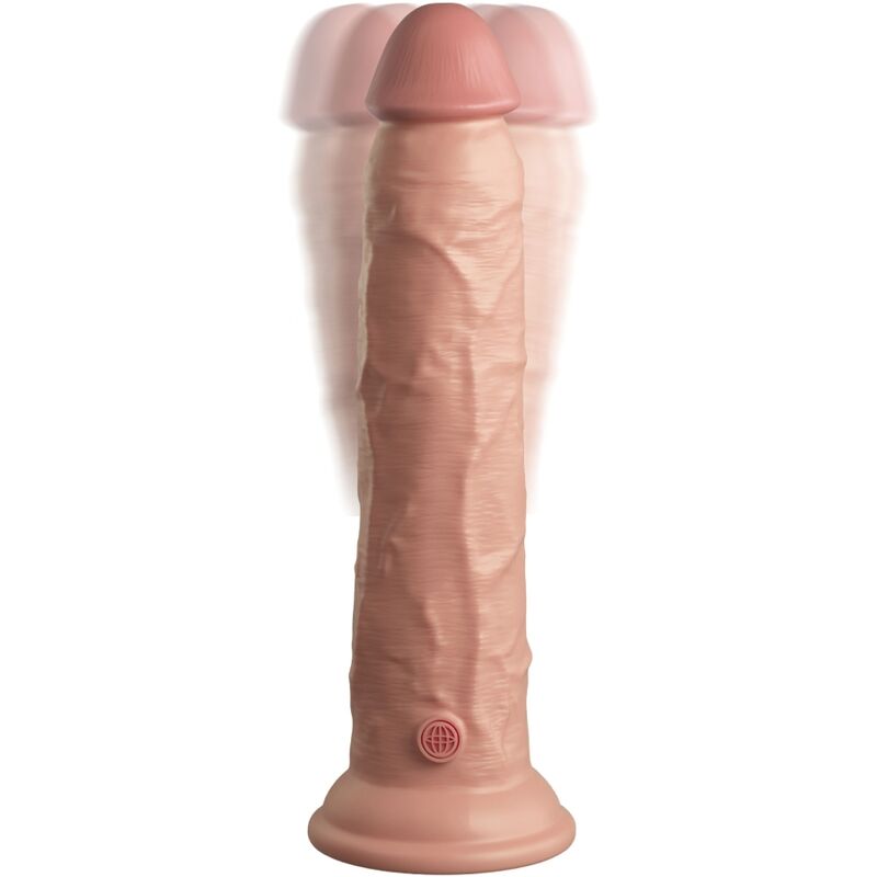 KING COCK - VIBRATEUR DILDO RÉALISTE ELITE & TÉLÉCOMMANDE EN SILICONE 23 CM