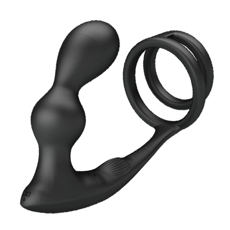 PRETTY LOVE - MARSHALL PENIS RING WITH VIBRATORY ANAL PLUG WITH REMOTE CONTROL - 4