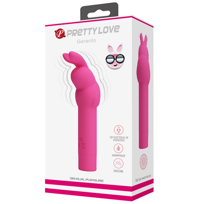 PRETTY LOVE - GERARDO FUSCHIA RABBIT SILICONE VIBRATOR - 5