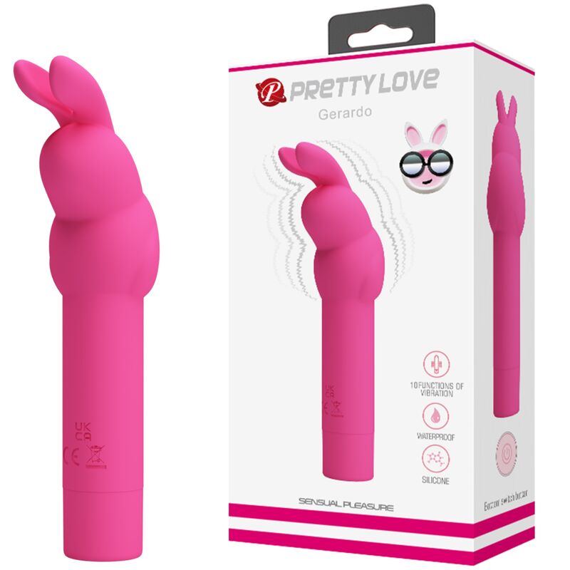 PRETTY LOVE - GERARDO FUSCHIA RABBIT SILICONE VIBRATOR - 6