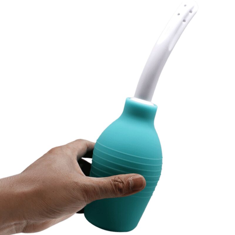 MR PLAY - DOUCHE ANALE EN CAOUTCHOUC BLEU POIRE