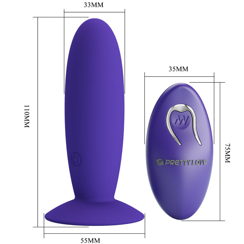 PRETTY LOVE - YOUTH PLUG ANAL VIBRATOR REMOTE CONTROL VIOLET - 3