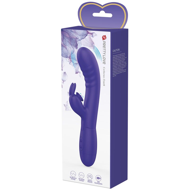 PRETTY LOVE - CERBERUS YOUTH VIOLET RABBIT VIBRATOR - 9