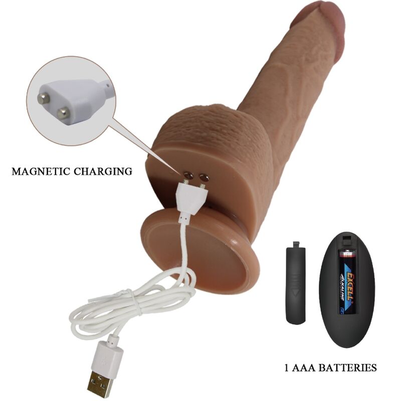 PRETTY LOVE - TOMMY REALISTIC DILDO VIBRATOR 22.5 CM - 5