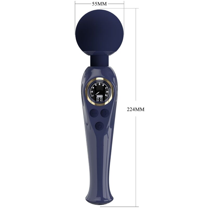 PRETTY LOVE - SKYLER VIBRATOR WAND BLUE - 5