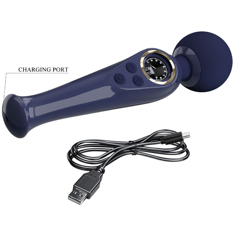 PRETTY LOVE - SKYLER VIBRATOR WAND BLUE - 6