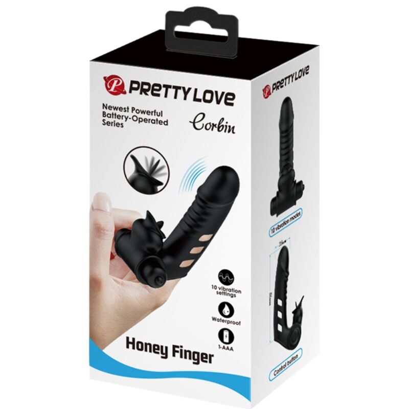 PRETTY LOVE - CORBIN BLACK VIBRATOR FINGER COVER - 1