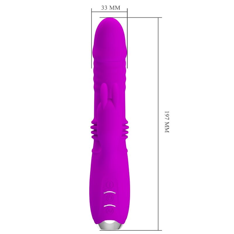 PRETTY LOVE - DOROTHY PURPLE RECHARGEABLE RABBIT VIBRATOR - 8