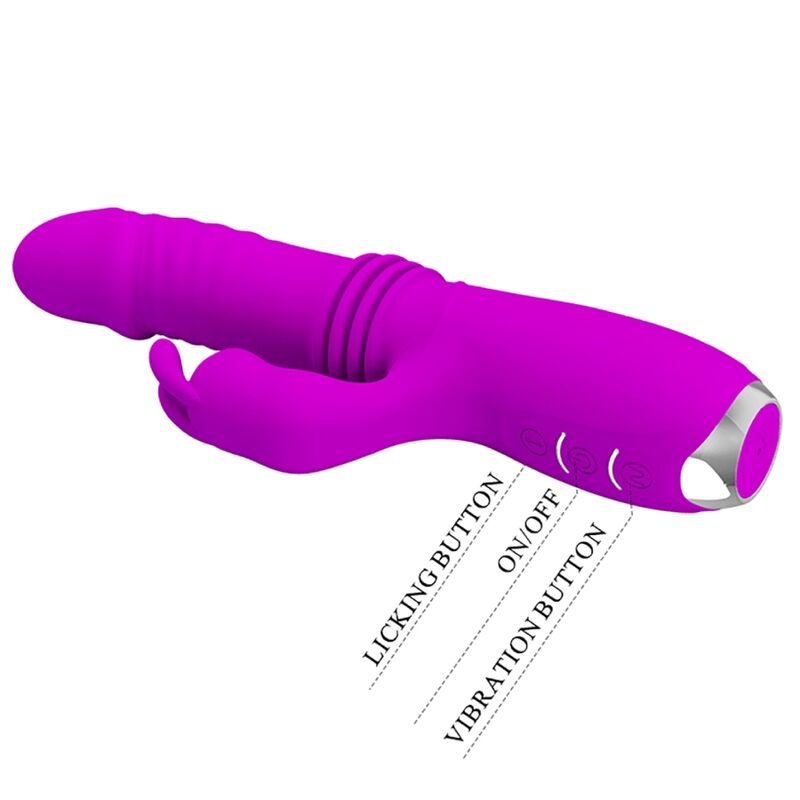 PRETTY LOVE - DOROTHY PURPLE RECHARGEABLE RABBIT VIBRATOR - 9