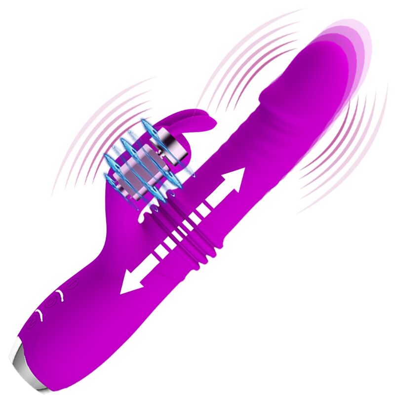 PRETTY LOVE - DOROTHY PURPLE RECHARGEABLE RABBIT VIBRATOR - 11
