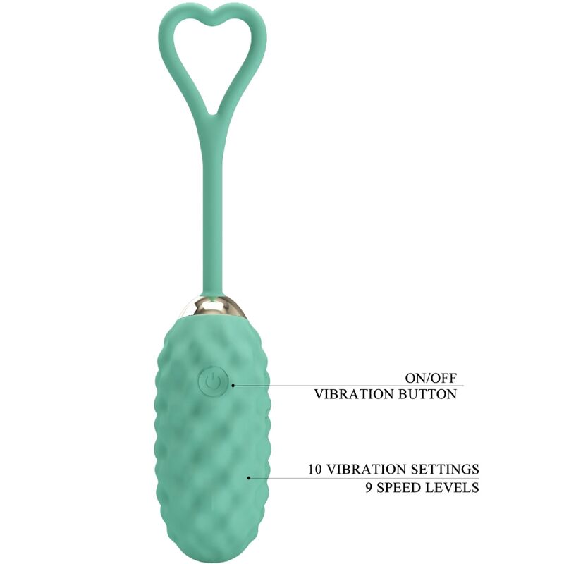 PRETTY LOVE - VIVIAN GREEN REMOTE CONTROL VIBRATING EGG - 6