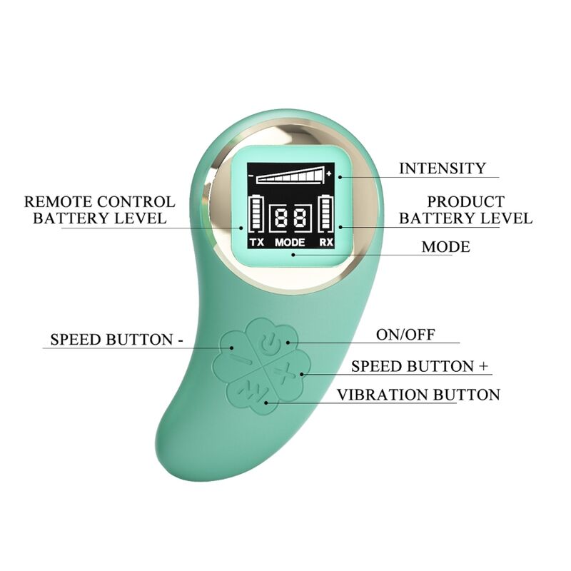 PRETTY LOVE - VIVIAN GREEN REMOTE CONTROL VIBRATING EGG - 7