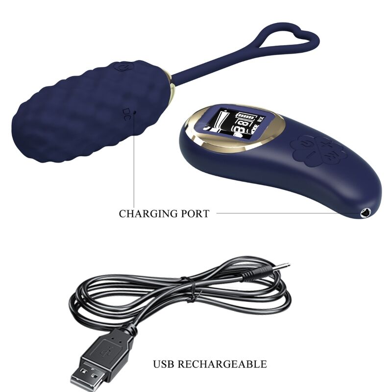 PRETTY LOVE - VIVIAN BLUE REMOTE CONTROL VIBRATING EGG - 4