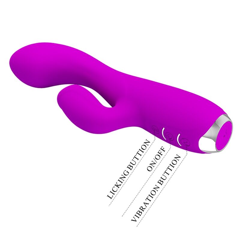 PRETTY LOVE - GLORIA RECHARGEABLE RABBIT VIBRATOR-WATERPROOF PURPLE - 3