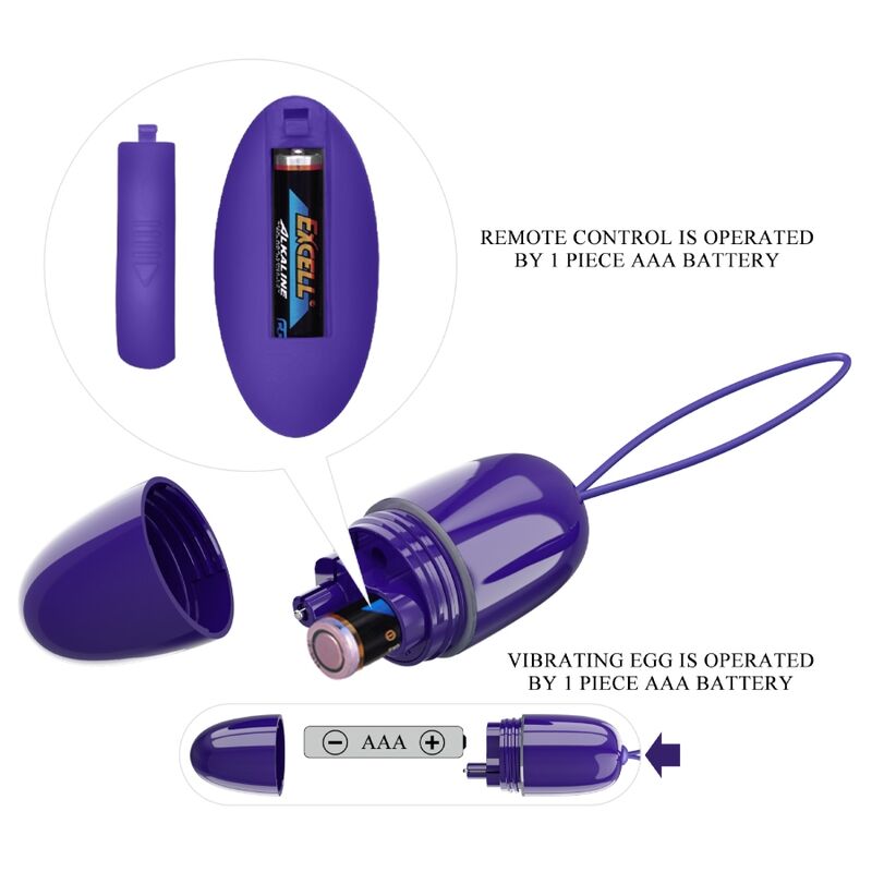 PRETTY LOVE - SELKIE YOUTH MINI VIBRATING EGG VIOLET REMOTE CONTROL - 5