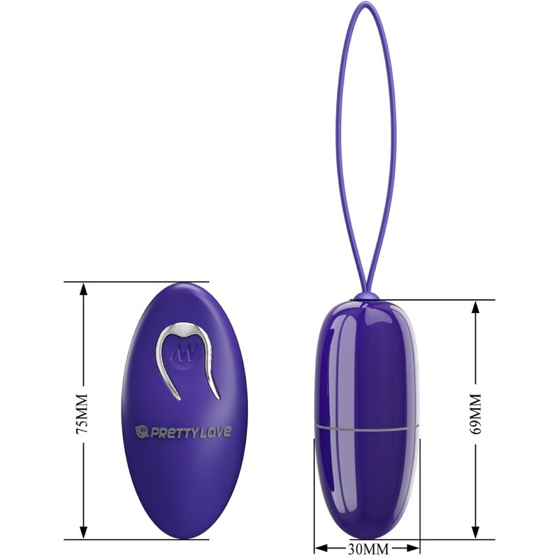 PRETTY LOVE - SELKIE YOUTH MINI VIBRATING EGG VIOLET REMOTE CONTROL - 7