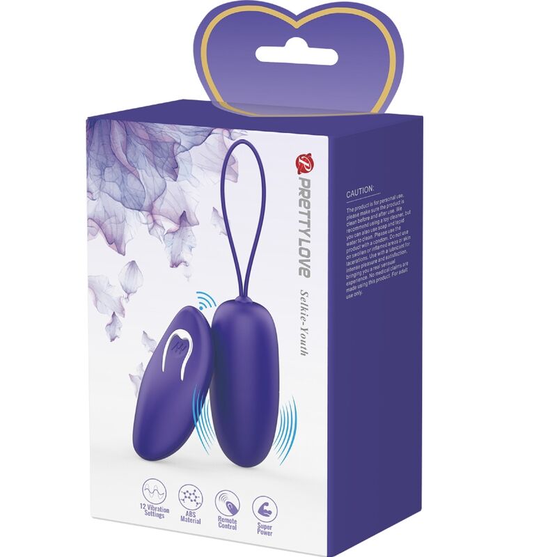 PRETTY LOVE - SELKIE YOUTH MINI VIBRATING EGG VIOLET REMOTE CONTROL - 8