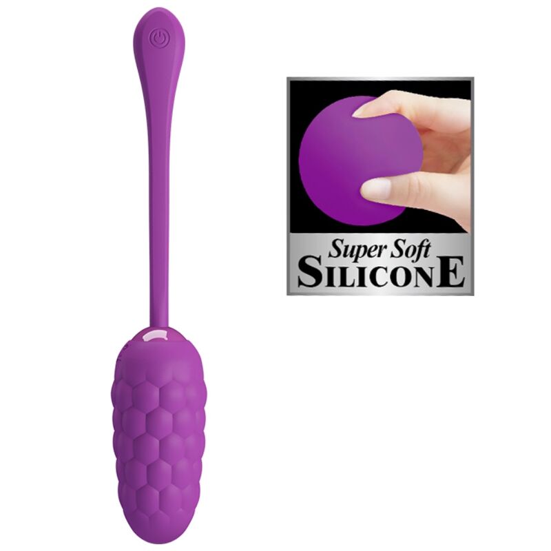 PRETTY LOVE - VIBRATING EGG WITH PURPLE RECHARGEABLE MARINE TEXTURE - 5