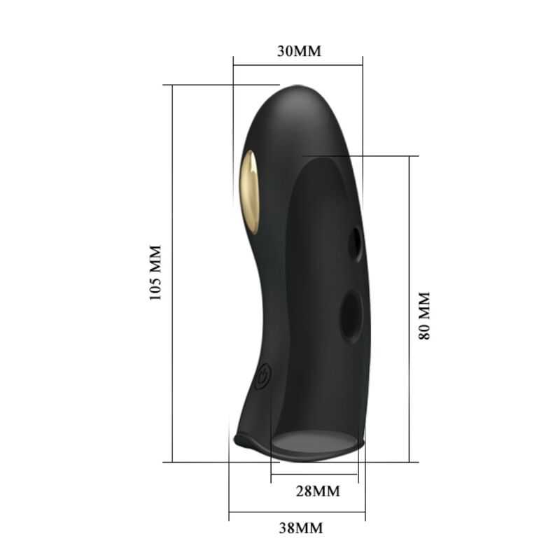 PRETTY LOVE - MARICO BLACK ELECTRO-STIMULATOR FINGER COVER - 6